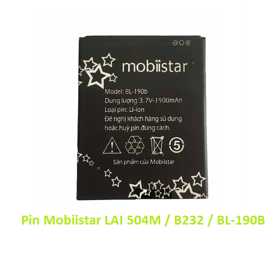 Pin Mobiistar LAI 504M / B232 / BL-190B