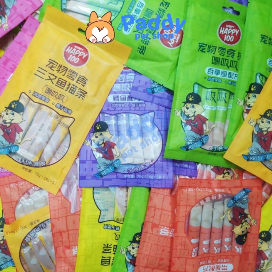 Súp Thưởng Mèo Wanpy Happy 100 (Túi 5 tuýp)