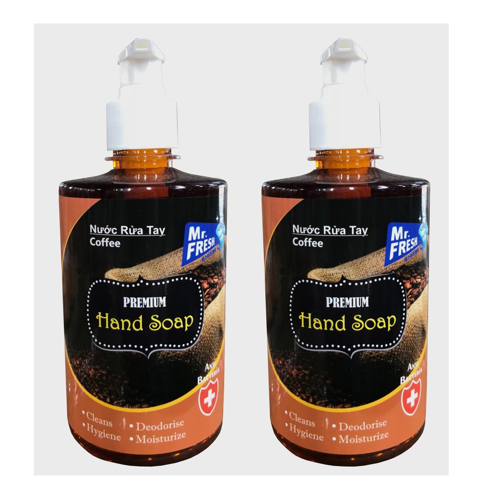 Combo 2 Nước rửa tay khử mùi Mr.Fresh 500ml Hương Cafe
