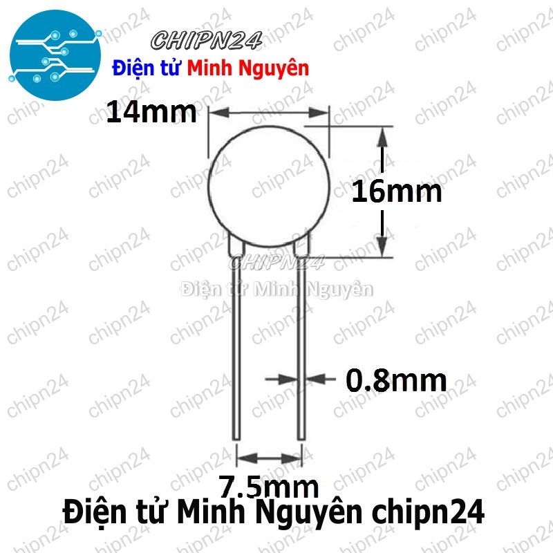 [5 con] (F241) Tụ Chống Sét 14D (22V/27V/33V/39V/47V/56V/68V/120V/150V/200V/220V) - [Chọn Loại] - HHH.00004