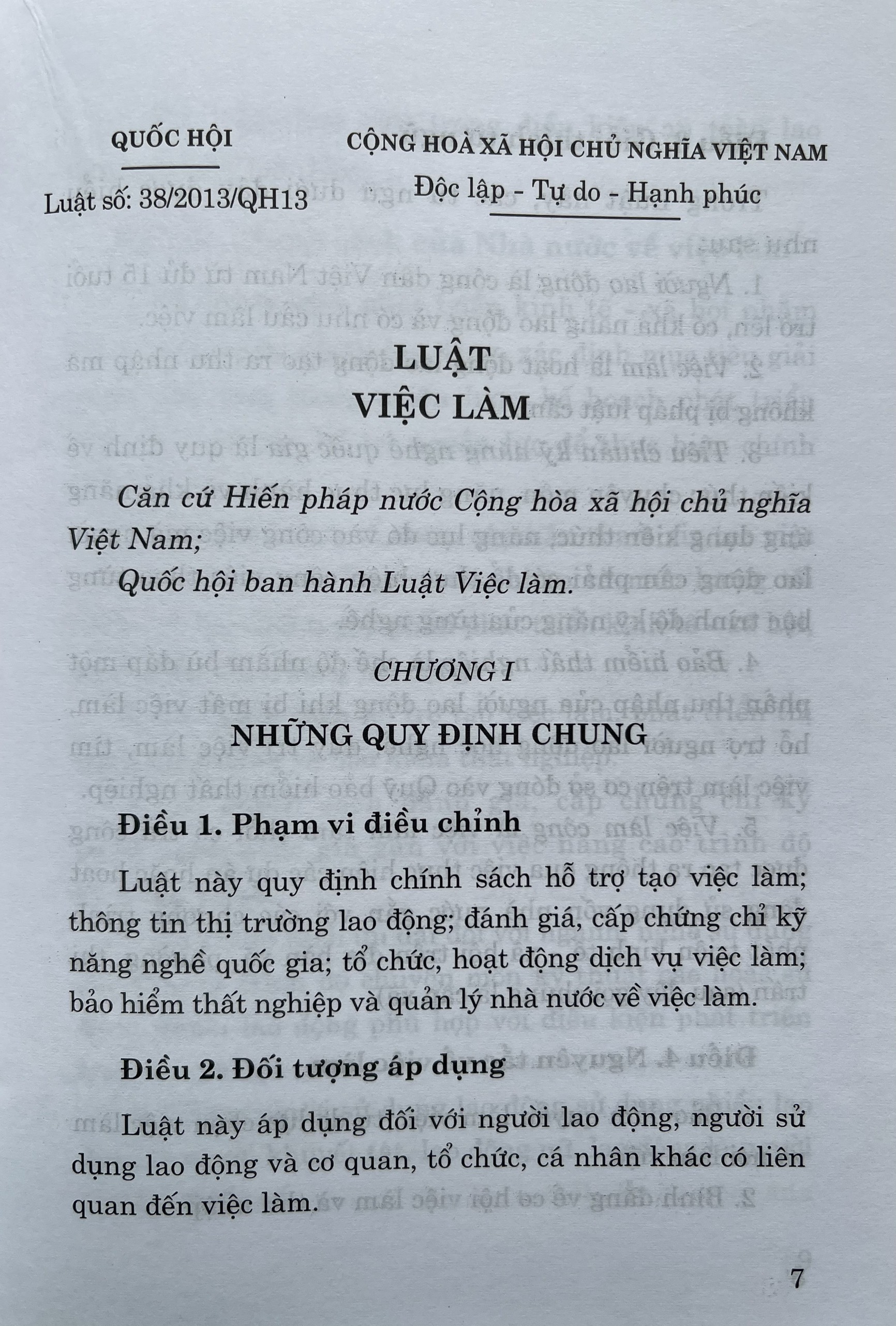 Luật Việc Làm (Hiện Hành)