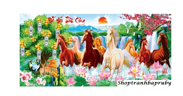 [HCM]Tranh thêu chữ thập Mã Đáo Thành Công LV3213 kích thước trung bình 115 x 53cm