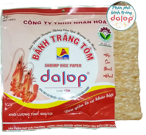 Bánh tráng tôm dalop nướng sẵn