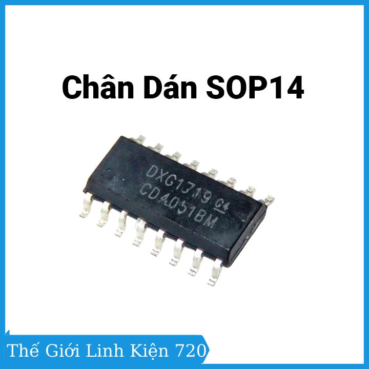 Cd4051 sop14/dip14 14 chân cắm, chân dán tùy loại