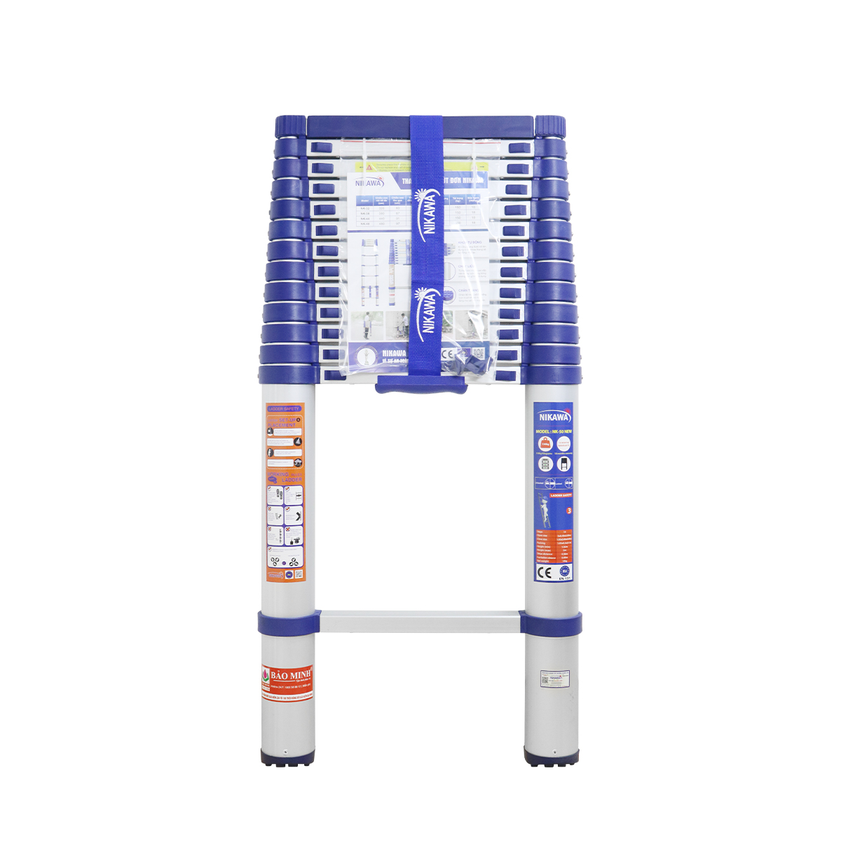 Thang nhôm rút đơn nikawa nk-32, nk-38, nk-44, nk-48, nk-50 new - chiều cao 3.2m, 3.8m, 4.4m, 4.8m, 5.0m