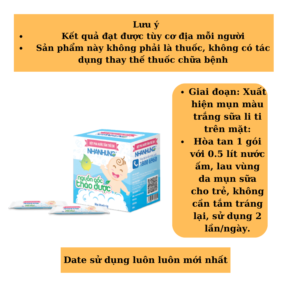 [HCM]BỘT TẮM TRẺ EM NHÂN HƯNG