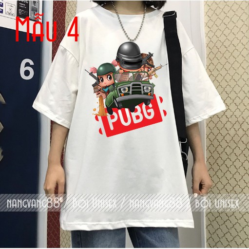 Áo Thun Nam nữ [ PUBG CHIBI Dễ Thương ] Unisex Tay Lỡ
