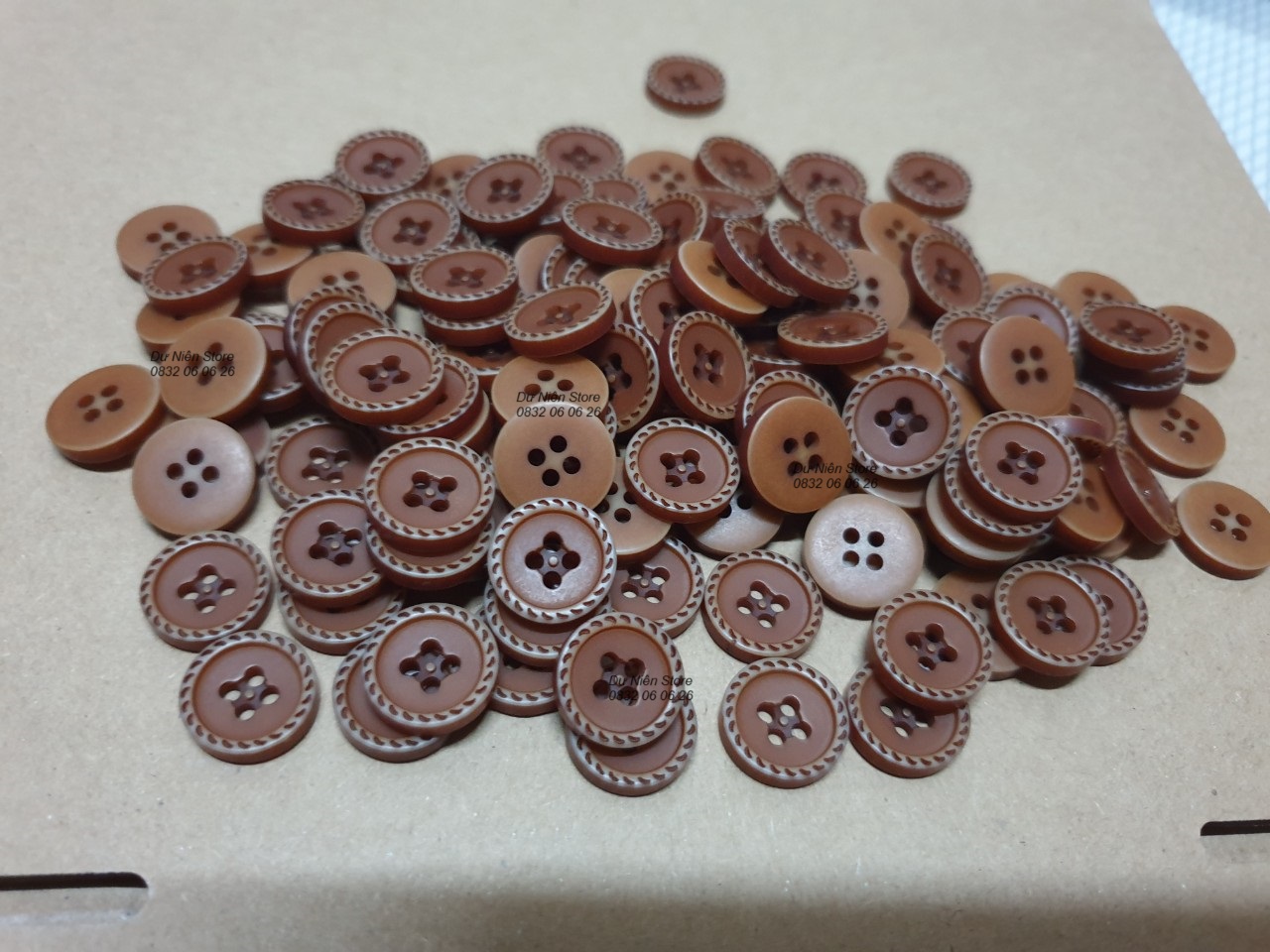 Nút Gỗ 12mm Phong Cách Vintage Gói 50 Nút