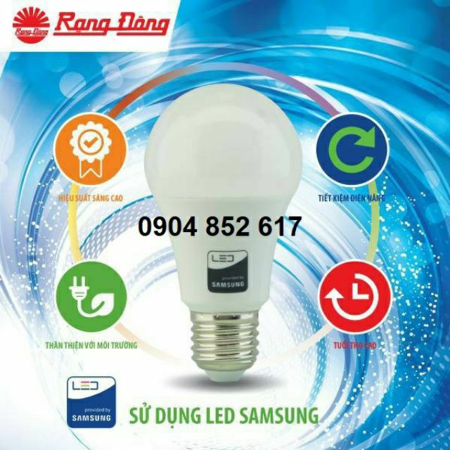 Bóng Led Rạng Đông, Chipled Samsung, 2 Năm Bảo Hành, 3W, 5W, 7W, 9W, 12W, 15W, 20W Chính Hãng