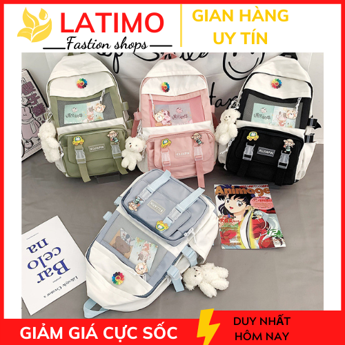 HOÀN TIỀN 15% - Balo nữ nam ulzzang hàn quốc đựng laptop đi học đi chơi du lịch  thời trang giá rẻ tặng kèm sticker LATIMO BL1