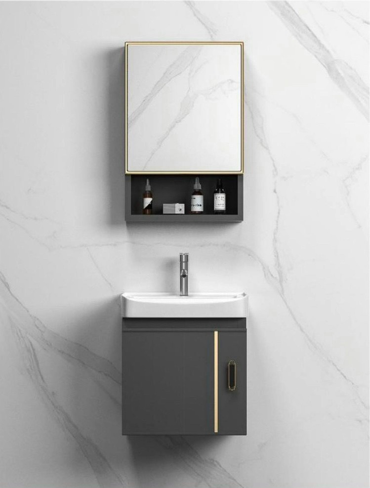 Tủ lavabo treo tường, combo tủ kệ lavabo nhỏ gọn tiện nghi tu402..403. tặng kèm xã lavabo, dây cấp nước vòi lavabo cao cấp