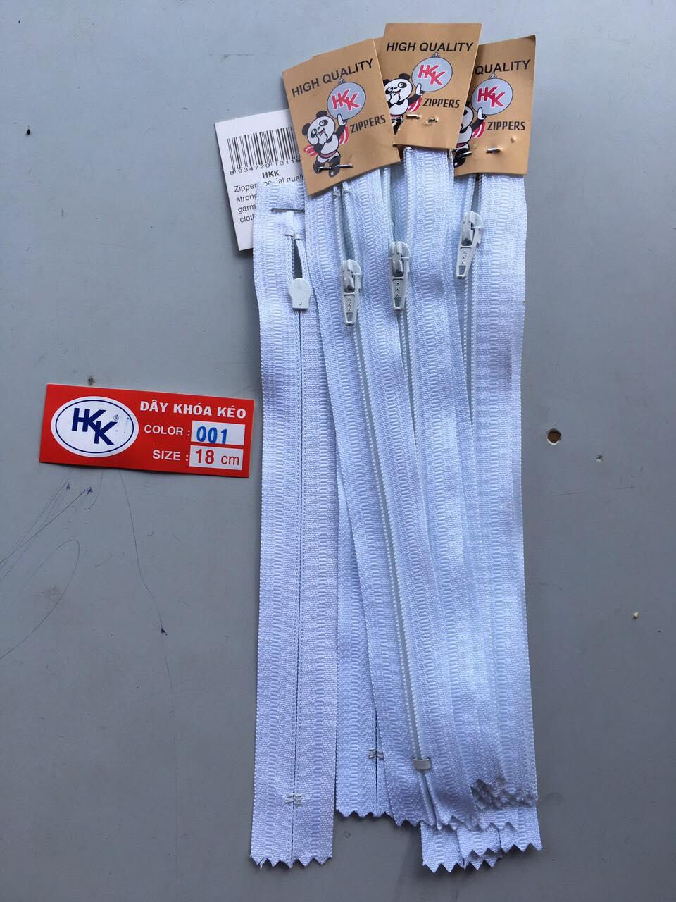 Dây kéo khóa quần tây HKK dài 18CM sử dụng làm dây kéo khóa cho quần tây ...