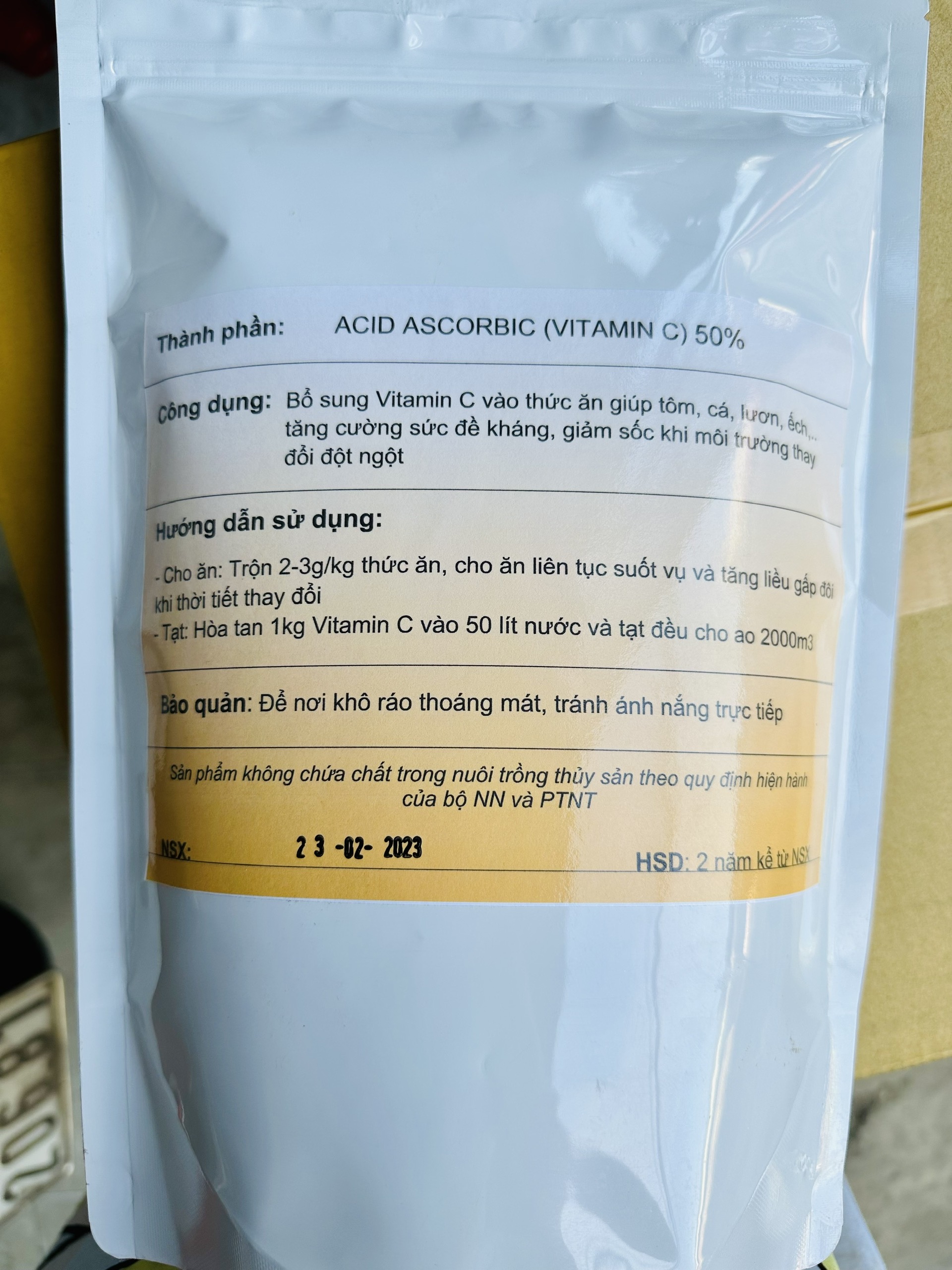 vitaminn c cho tôm cá ếch lươn, cá koi
