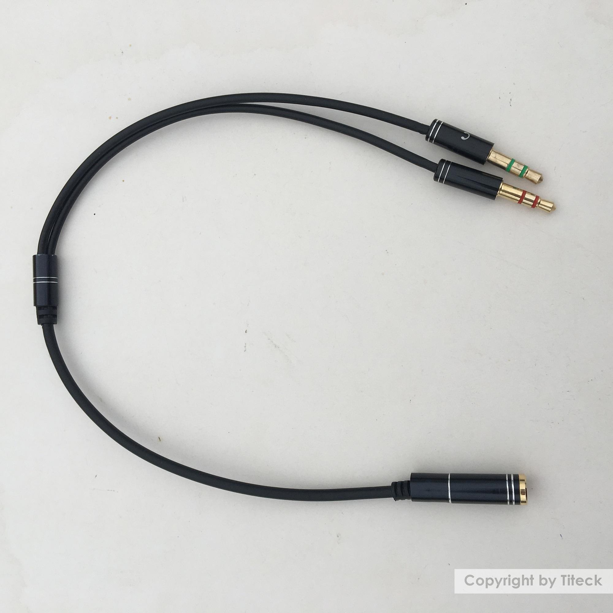 Cáp gộp Audio và Mic 3.5mm