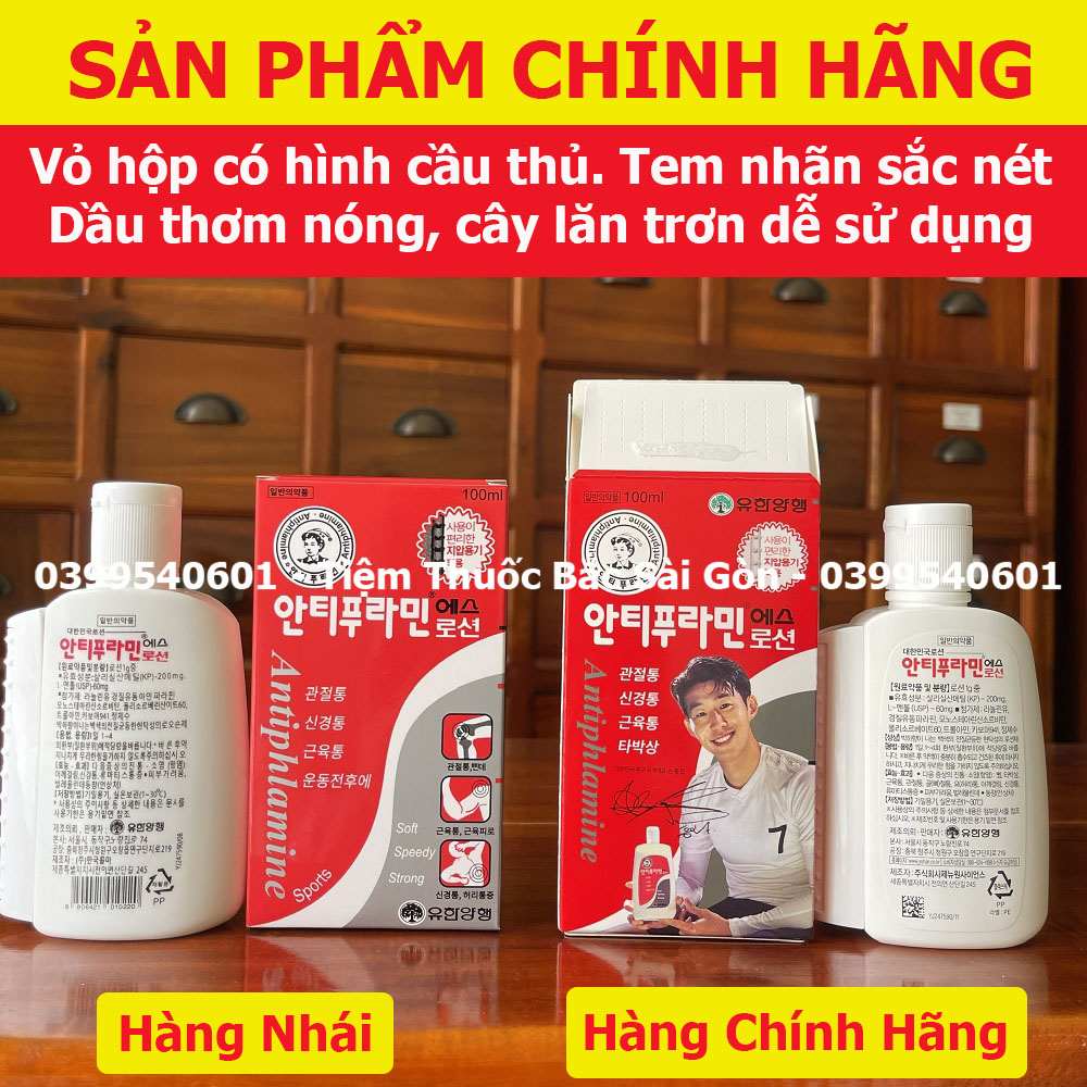 Dầu Nóng Hàn Quốc chai 100ml date mới ( hàng chính hãng, hình cầu thủ)
