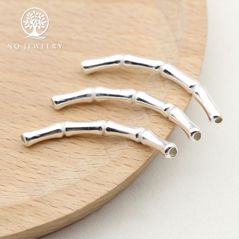 Charm bạc Ống đốt tre nhỏ - NQ Jewelry