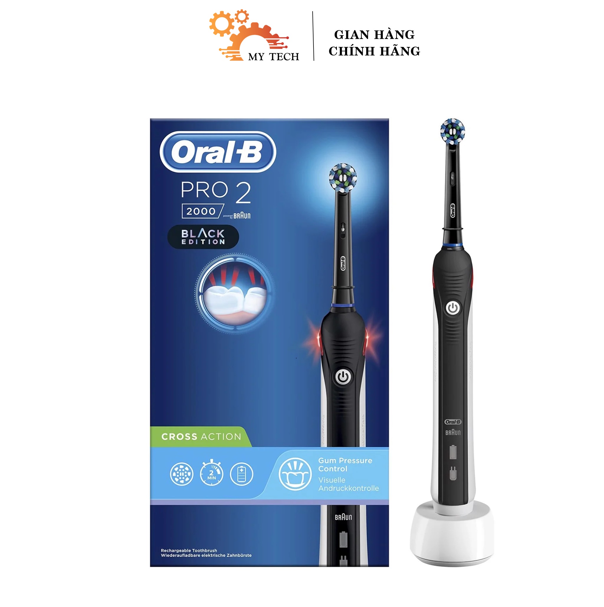 BÀN CHẢI ĐIỆN ORAL B PRO 2 2000 [HÀNG ĐỨC]