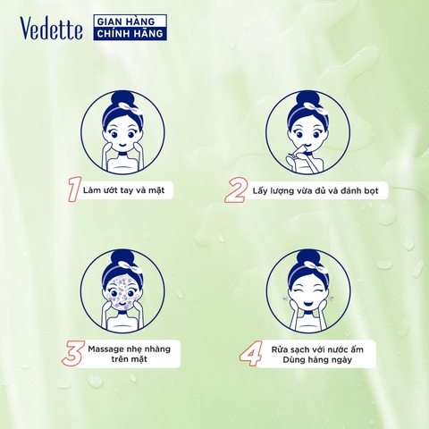 Sữa rửa mặt Vedette Than Hoạt Tính 100ml