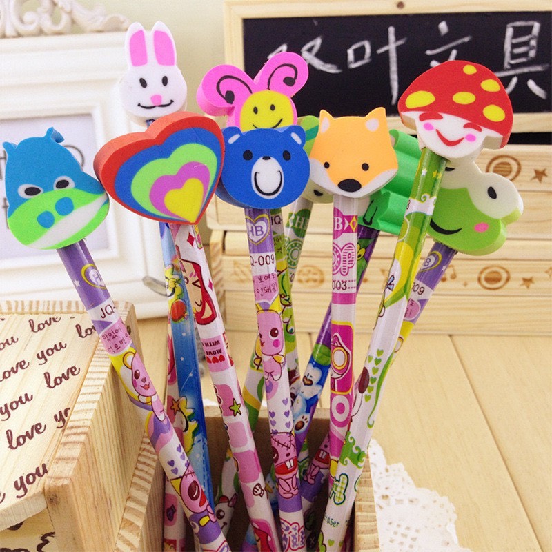 Bút chì Hình Thú đầu gỗ
