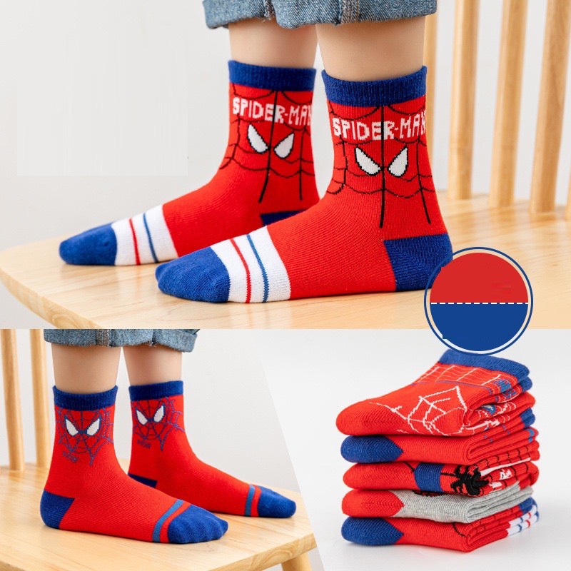 Tất Vớ Siêu Nhân Đỏ Cotton Cho Bé Trai