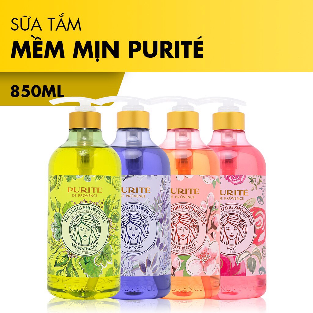 Sữa Tắm PURITÉ Sáng Mịn 850ml