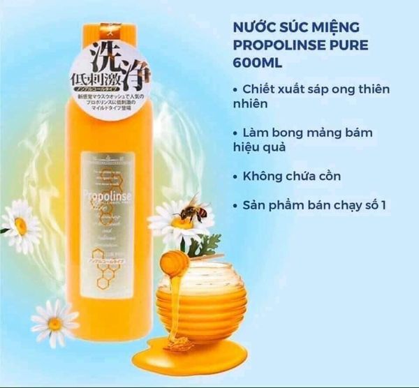(CHÍNH HÃNG) - NƯỚC XÚC MIỆNG NHẬT Propolinse 600ml