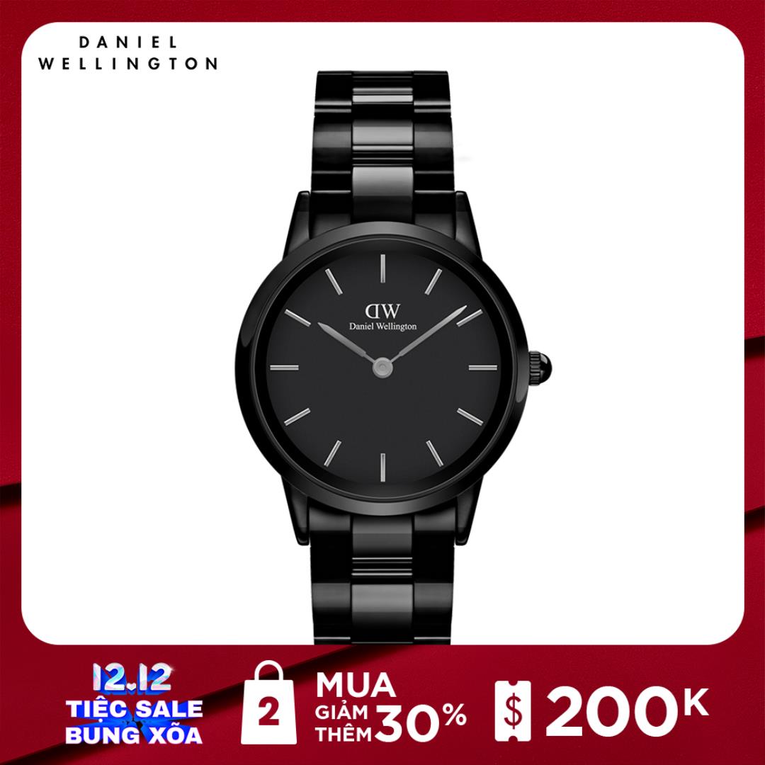 Đồng hồ Nữ Daniel Wellington dây ceramic - Iconic Ceramic màu đen