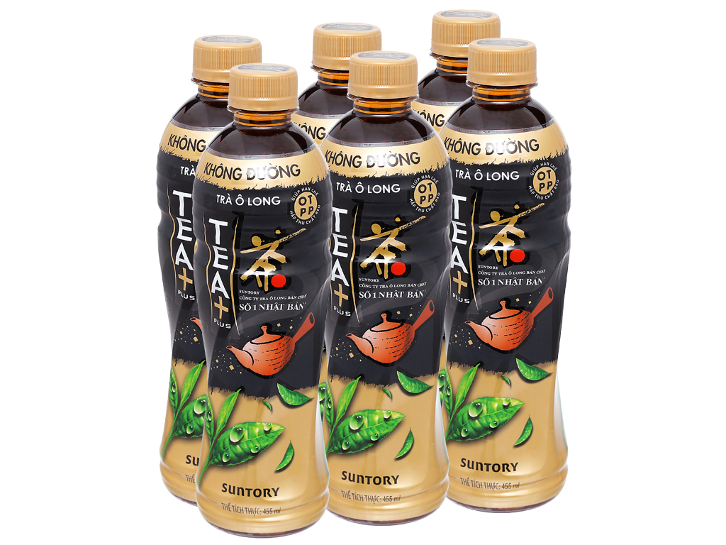 [Siêu thị WinMart] - Lốc 6 Trà Oolong không đường Tea+ chai 455ml