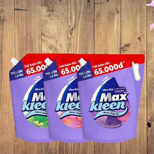 Túi Nước Giặt Xả Maxkleen 3.8kg (MỚI)