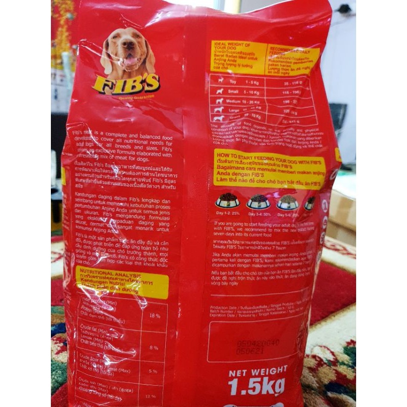 {HOT} Thức ăn cho chó lớn FIBS 1,5kg