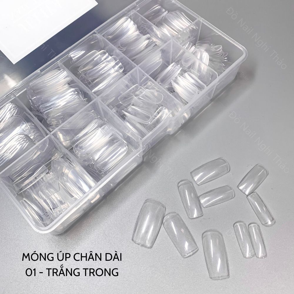 Móng úp chân dài đủ size hộp 500 móng