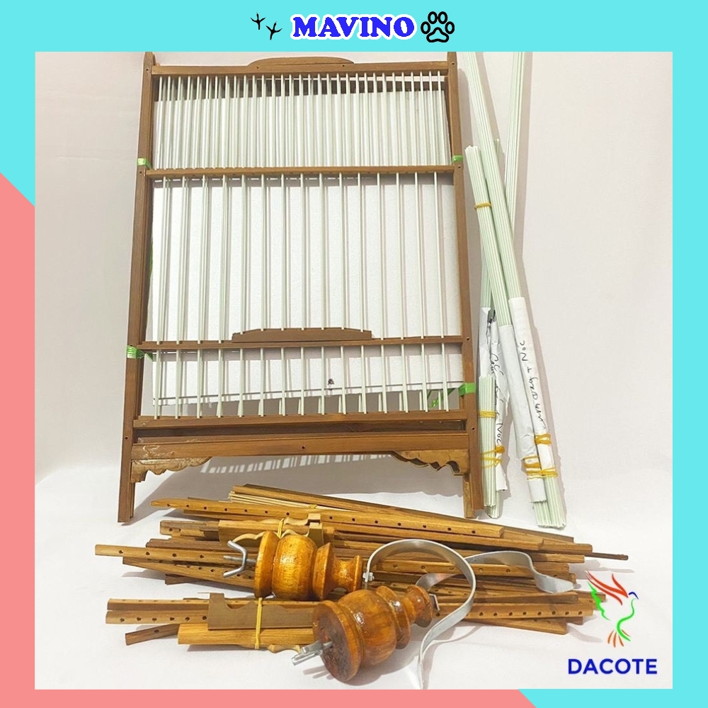 [Hoàn Tiền 10%] Khung lồng ép mộc (nan cáp quang) chim chào mào dễ dàng lắp đặt hàng loại 1 kèm móc