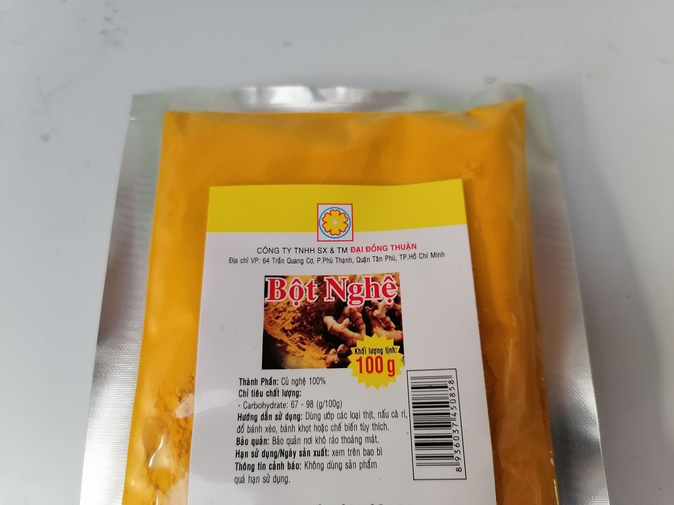 [100g] Bột nghệ thực phẩm [VN] ĐẠI ĐỒNG THUẬN Turmeric Powder (bph-hk)