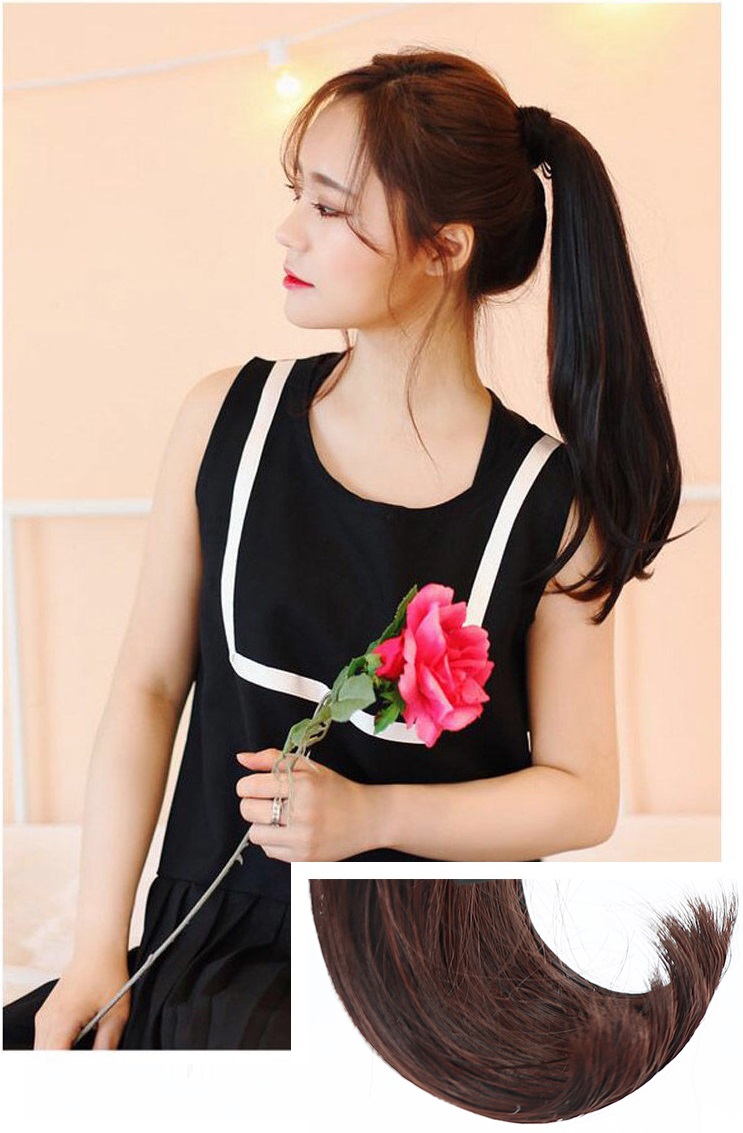 Tóc giả cột đuôi cúp D12 😍FREESHIP😍 buộc tóc giả đuôi cụp, đuôi tóc giả nữ thời trang