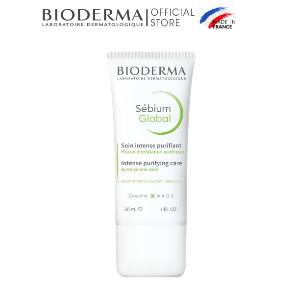 Kem dưỡng giảm mụn chuyên sâu cho da mụn nhẹ đến vừa Bioderma Sebium Global - 30ml