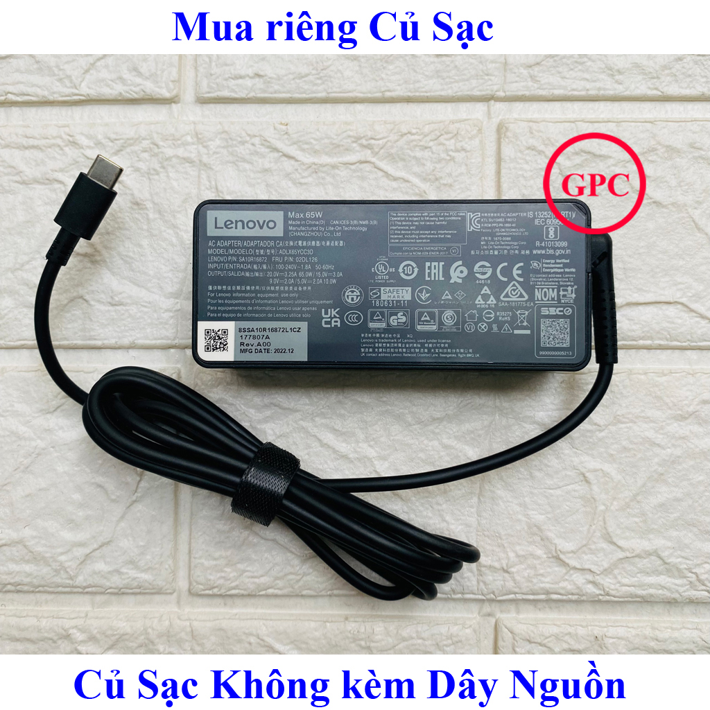 ⚡️[Sạc zin ] Sạc Laptop Lenovo Thinkpad E14 output 20V - 3.25A - 65W