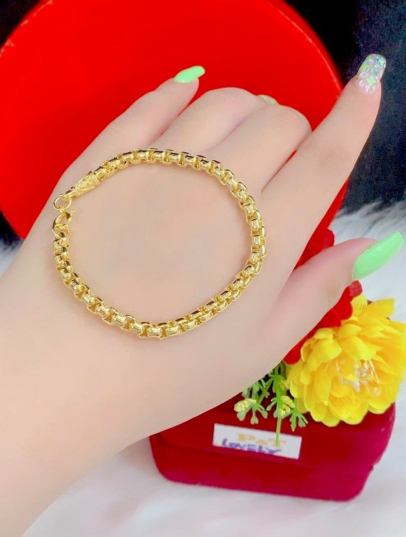 Lắc tay nữ mạ vàng mắc xích tròn nhỏ dễ thương 6-06102021 - Lắc tay nữ, Lắc tay đẹp - Phong cách dễ thương