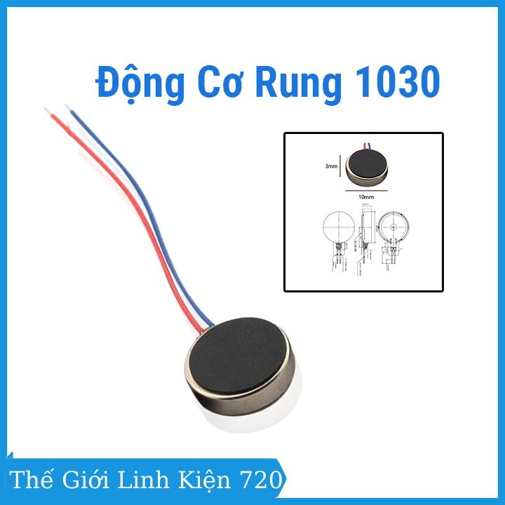 Động cơ rung mini 1030 cho điện thoại, tay điều khiển, tay game