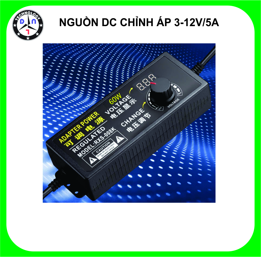 NGUỒN DC CHỈNH ÁP 0-12V-5A