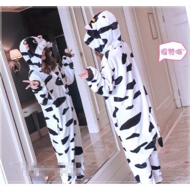 (Có sẵn) Bộ đồ thú bò sữa, bộ đồ cosplay bò sữa
