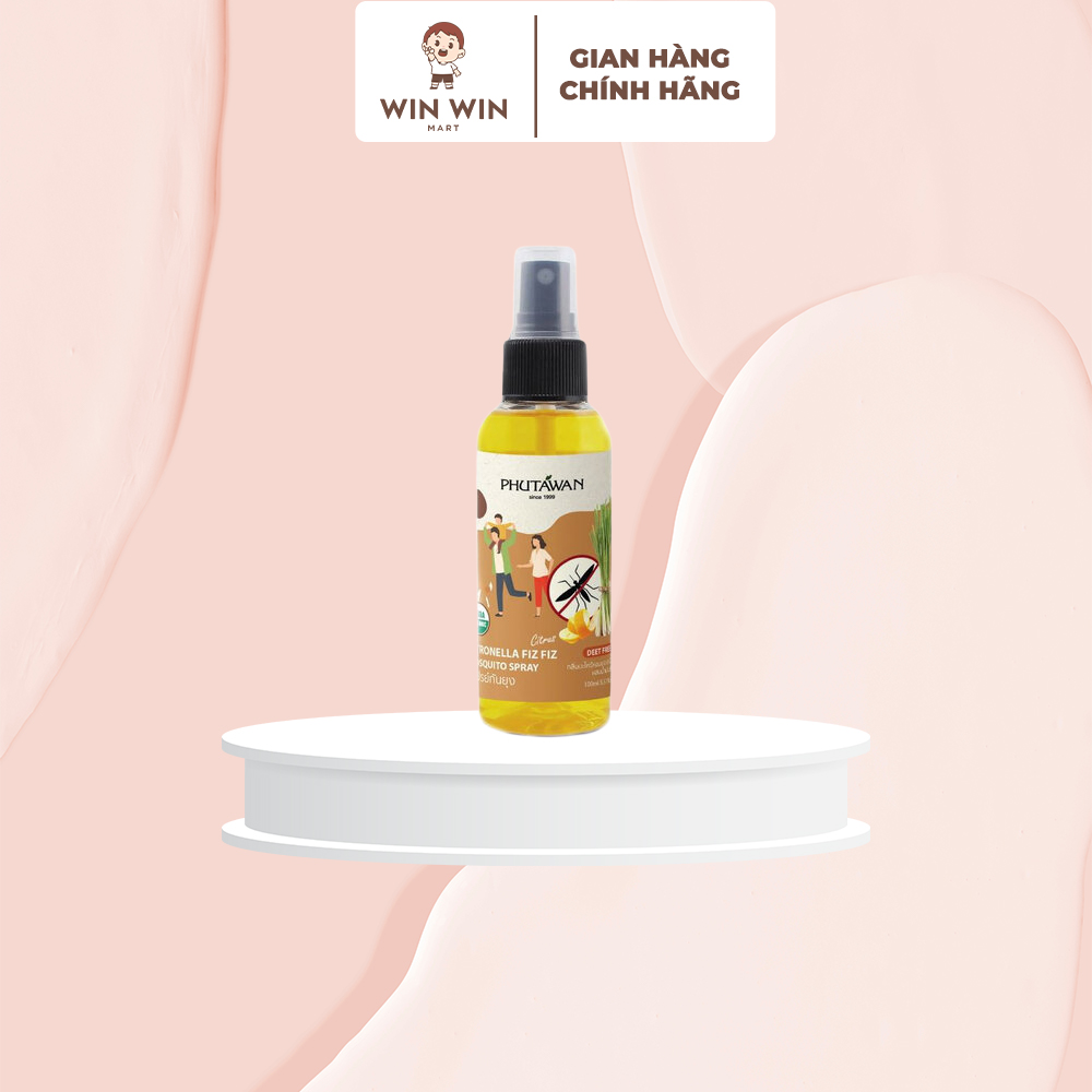 Xịt chống muỗi citronella phutawan thái lan 100ml - an toàn cho bé & phụ nữ có thai