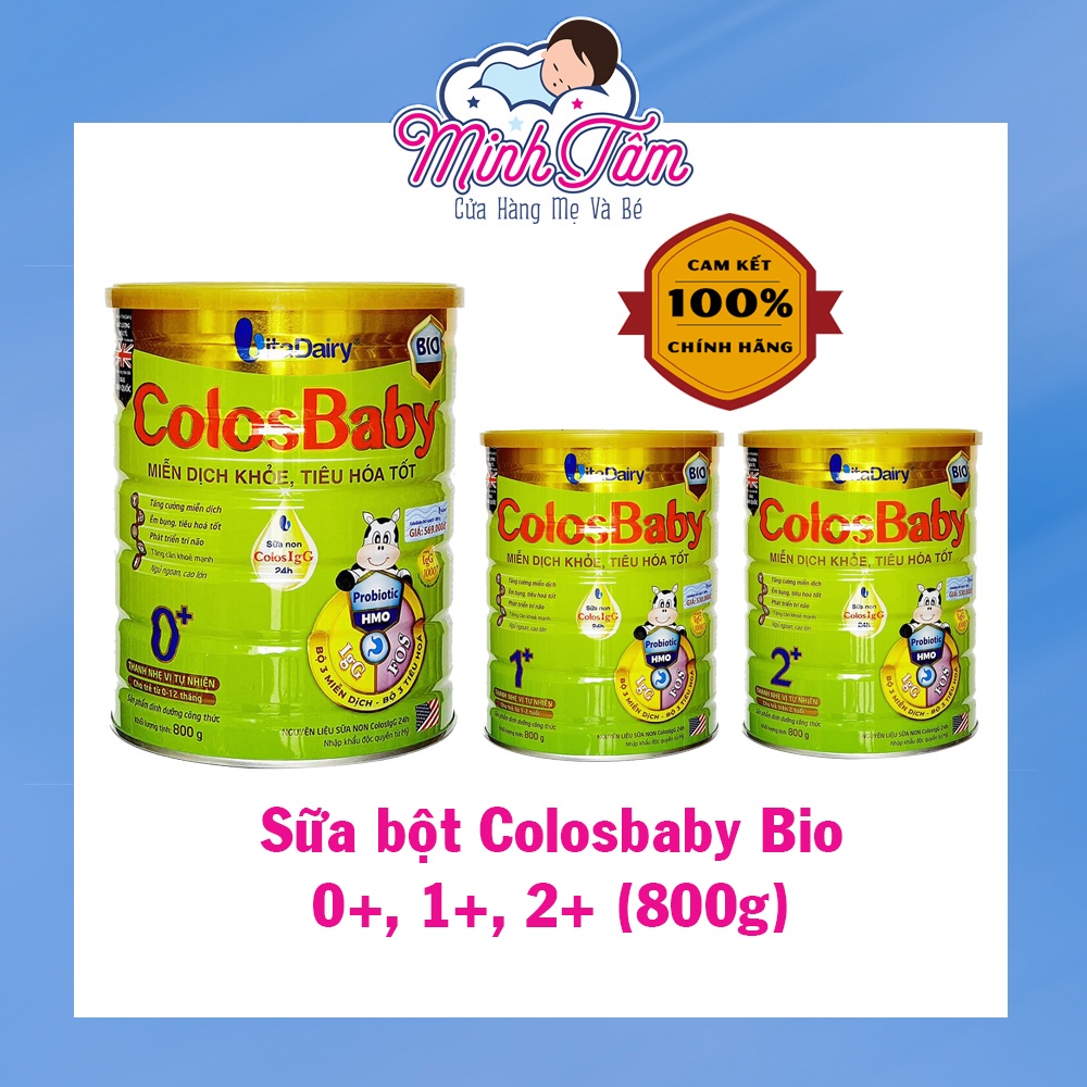 [Date mới, Mã QR] Sữa bột Colosbaby Bio Gold 0+, 1+, 2+ (800g)