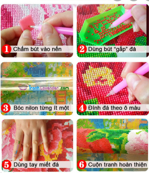 Tranh đính đá Cha mẹ - KT:88*55cm _VS321_chưa đính đá