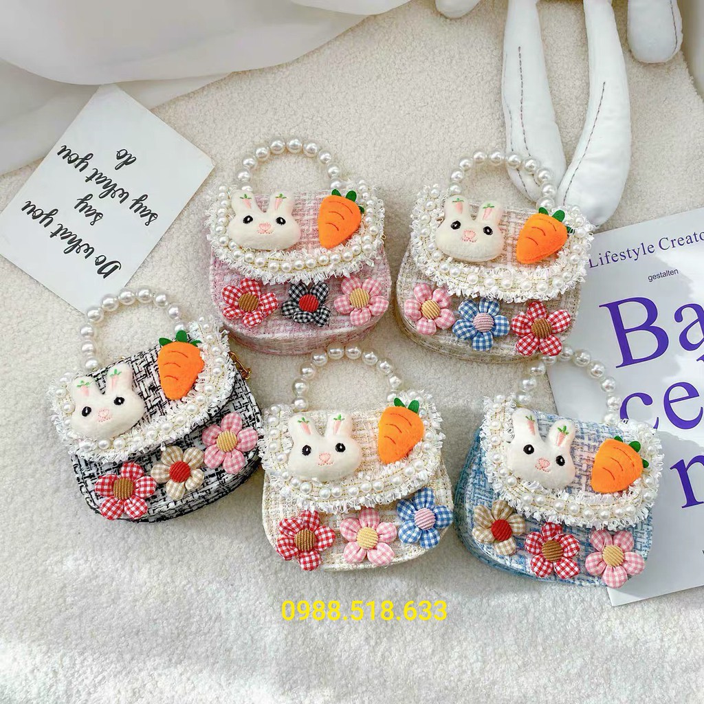 Túi dạ cho bé gái hình thỏ cà rốt cực đáng yêu