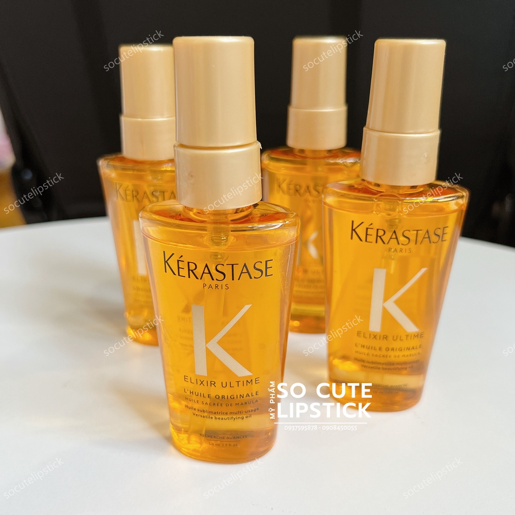 Dầu Dưỡng Tóc Kerastase Elixir Ultime 50ml - Hồng - Vàng - Đen