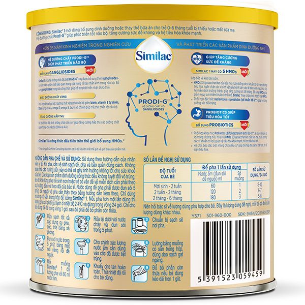 Sữa bột Similac PRODI-G 1 400g Mới
