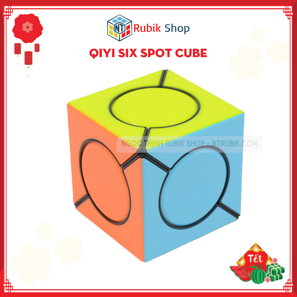 [Hoàn tiền 10%][Rubik Biến Thể] Rubik Qiyi Six Spot Cube Stickerless đồ chơi thông minh
