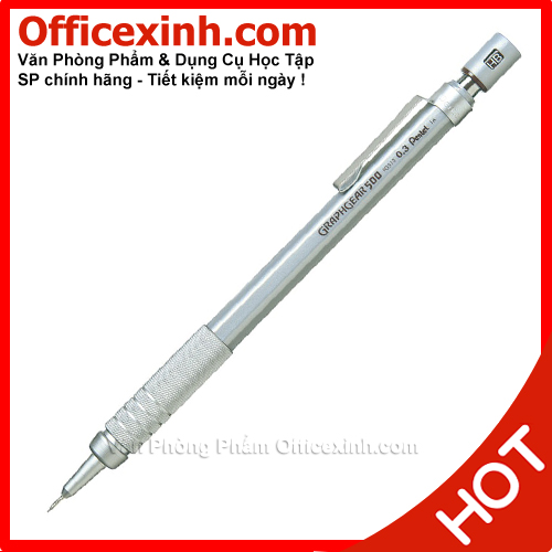 Bút chì bấm Pentel Graphgear 500 0.3mm [Tặng ruột chì 0.3]