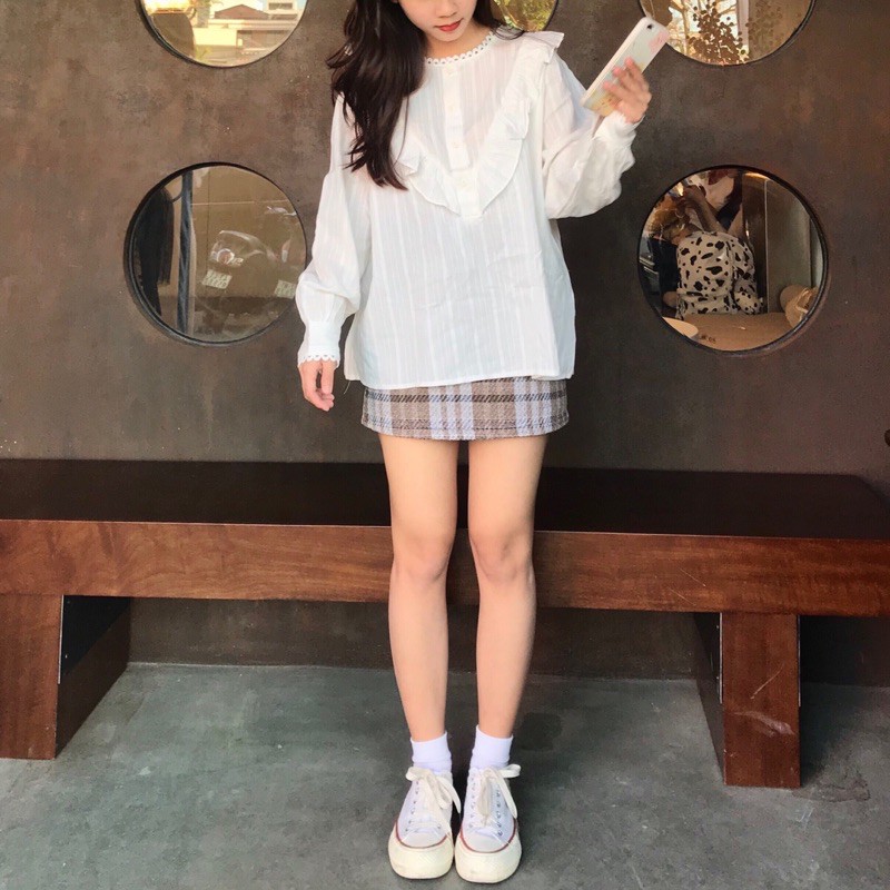 (Oldschoolcloth)ÁO BABYDOLL REN NGỰC ULZZANG (ảnh thật/sẵn)