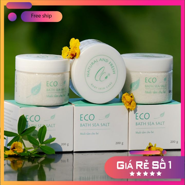 Muối tắm thảo dược Eco - lọ 200g